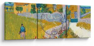 Tablou - Vincent van Gogh, Farmhouse in Provence, reproducere (cu ceas) (90x30 cm)