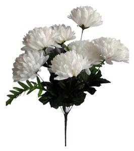 Buchet artificial de Crizanteme, alb, înălțime 58 cm