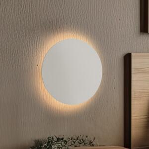 TK Lighting Aplică Luna, bej, lumină indirectă, Ø 30 cm, oțel, reglabil, Bej, Camera de zi / sufragerie, Metal