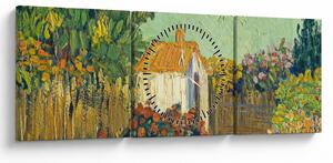 Tablou - Imitator of Vincent van Gogh, Landscape, reproducere (cu ceas) (90x30 cm)