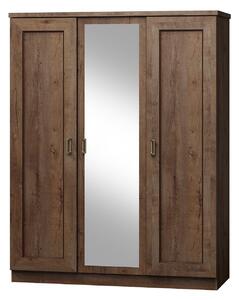 Dulap de haine cu trei uși cu Oglindă N15 (stejar lefkas). 1058249