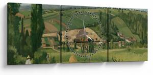 Tablou - Camille Pissarro, Landscape at Les Pâtis, Pontoise, reproducere (cu ceas) (90x30 cm)