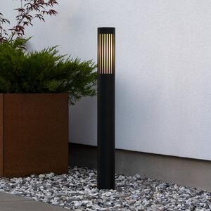 Konstsmide Bornă luminoasă Pistoia, negru, înălțime 95 cm, metal, IP54, reglabil, Negru, Aluminiu