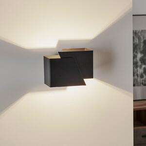 EMIBIG LIGHTING Aplică de perete Frost în formă unghiulară, negru, reglabil, Negru, Camera de zi / sufragerie, Metal, Modern