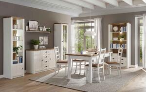 Set living 4 piese ~Paris~ culoare alb-maro, cu aspect de lemn modern, 270 cm lățime