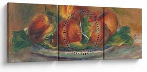 Tablou - Auguste Renoir, Peaches on a Plate, reproducere (cu ceas) (90x30 cm)