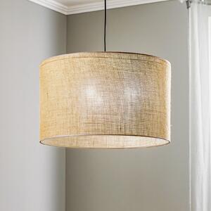 TK Lighting Lampă suspendată Juta, 1 bec Ø 50 cm, reglabil, Maro / Rugină, Camera de zi / sufragerie, Țesătură / Textil