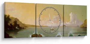 Tablou - Martin Johnson Heade, Rio de Janeiro Bay, reproducere (cu ceas) (90x30 cm)