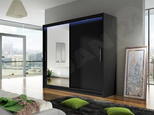 Dulap de haine Lena VI (Negru) (iluminat LED RGB color). 1058789