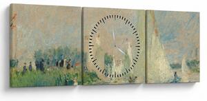 Tablou - Auguste Renoir, Regatta at Argenteuil, reproducere (cu ceas) (90x30 cm)