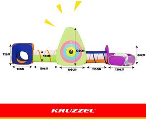 Cort de joacă pentru copii 5-în-1 Kruzzel – Cort cu tuneluri