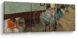 Tablou - Edgar Degas, The Dance Lesson, reproducere (cu ceas) (90x30 cm)