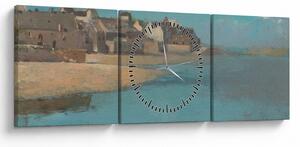 Tablou - Odilon Redon, Village by the Sea in Brittany, reproducere (cu ceas) (90x30 cm)