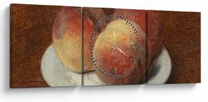 Tablou - Henri Fantin-Latour, Three Peaches on a Plate, reproducere (cu ceas) (90x30 cm)
