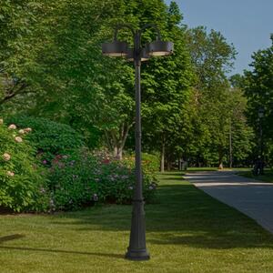 Prios LED lumina de exterior Thorus, 204 cm, negru, 3 becuri, IP44