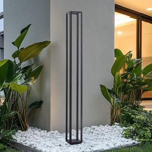 Lucande LED lumină de exterior Thorvid, înălțime 180 cm, negru, Negru, Aluminiu, Modern