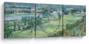 Tablou - Theodore Robinson, The Valley of the Seine, From the Hills of Giverny, reproducere (cu ceas) (90x30 cm)