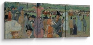 Tablou - Jean-Louis Forain, The Races at Longchamp, reproducere (cu ceas) (90x30 cm)