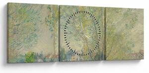 Tablou - Claude Monet, The Willows, reproducere (cu ceas) (90x30 cm)
