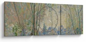 Tablou - Claude Monet, Woman Seated under the Willows, reproducere (cu ceas) (90x30 cm)