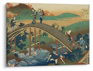 Tablou - Katsushika Hokusai, Ariwara no Narihirafrom the series One Hundred, Poems Explained by the Nurse (Hyakunin isshu uba ga etoki), reproducere (70x50 cm)