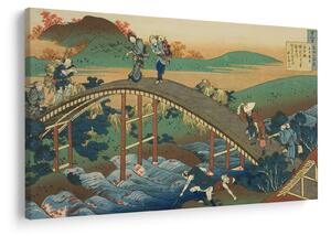 Tablou - Katsushika Hokusai, Ariwara no Narihirafrom the series One Hundred, Poems Explained by the Nurse (Hyakunin isshu uba ga etoki), reproducere (90x60 cm)