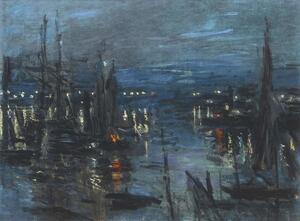 Reproducere The Port of Le Havre, Night Effect; Le Port de Havre, effet du Nuit, Monet, Claude