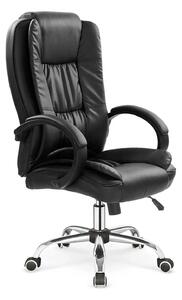 Scaun de birou RELAX, negru, piele ecologica, 64x75x110/118 cm