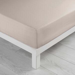 Cearceaf bej din microfibră cu elastic 140x190 cm Oscar – douceur d'intérieur