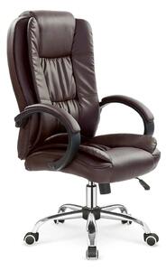 Scaun de birou RELAX, maro inchis, piele ecologica, 64x75x110/118 cm