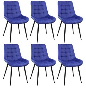 Set 6 Scaune Onix Albastru