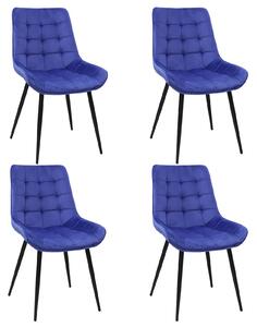 Set 4 Scaune Onix Albastru