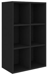 Bibliotecă/Servantă, negru, 66x30x98 cm, PAL