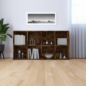 Bibliotecă/dulap, stejar fumuriu, 66x30x130 cm, lemn prelucrat