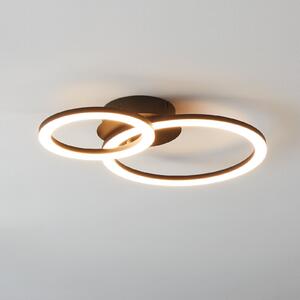 EGLO connect Parrapos-Z plafonieră LED, 2 becuri, reglabil, Negru, Camera de zi / sufragerie, Metal, Modern