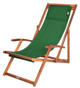 Casaria Șezlong de grădină SIENA, 65x87x102cm, verde