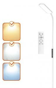 Lampă de podea LED reglabilă TEILO LED/10W/230V 3000/4000/6500K albă + telecomandă