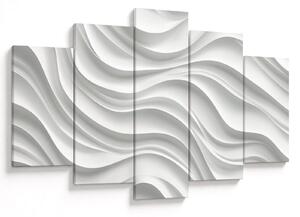 Tablou - Valuri Albe 3D (150x105 cm)