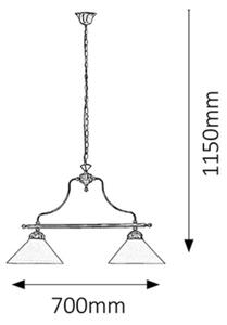 Rabalux 2707 - Lustra cu lant MARIAN 2xE27/60W/230V