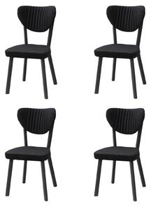 Set 4 Scaune Elite Negru