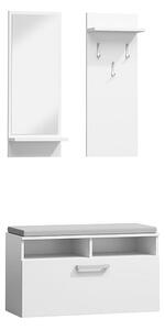 Set mobilier hol cu oglinda SL P003 alb