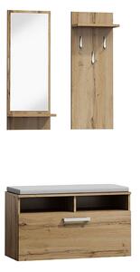 Set mobilier hol cu oglinda SL P003 stejar wotan