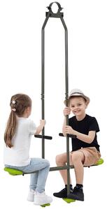 Outsunny Balansoar accesoriu față în față pentru copii din oțel și plastic pentru balansoar, 3-6 ani 97,5 x 23 x 170 cm verde | Aosom Romania