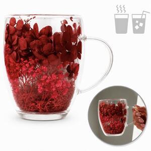JAKS Pahar termic cu flori în interior 300 ml 1 buc Ruby