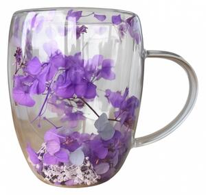 JAKS Pahar termic cu flori în interior 300 ml 1 buc Violet