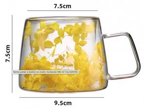 JAKS Pahar termic cu flori în interior 180 ml 1 buc Minka