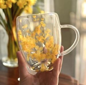 JAKS Pahar termic cu flori în interior 300 ml 1 buc Yelly