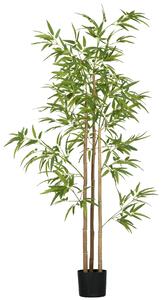 HOMCOM Plantă artificială Bambus arbore artificial înălțime 180 cm cu ghiveci, decor interior, foarte realist | Aosom Romania