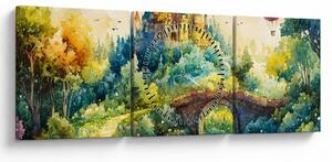 Tablou - Castel de Poveste (cu ceas) (90x30 cm)