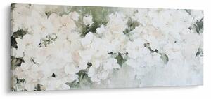 Tablou - Abstracție de Flori Albe (120x50 cm)